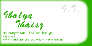 ibolya thaisz business card